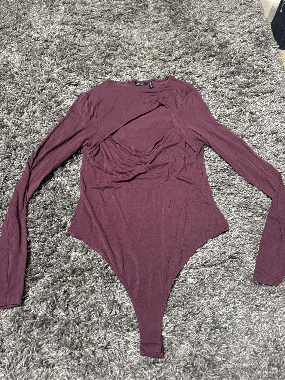 ASOS Long Sleeve Burgundy Bodysuit